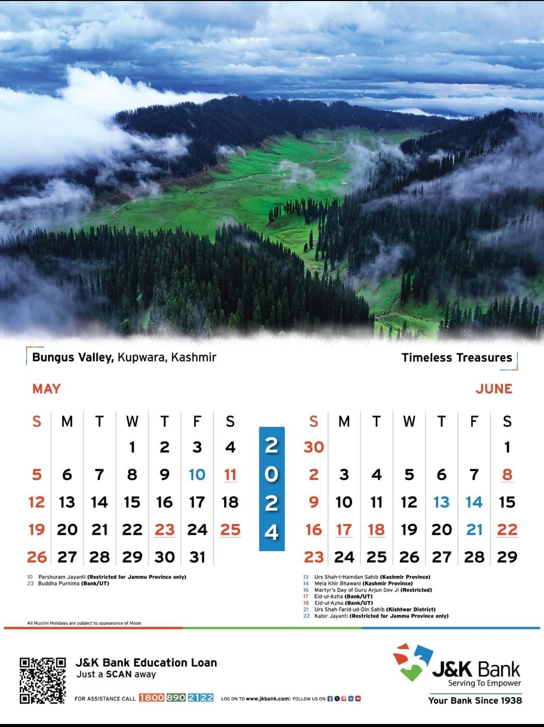 J&K Bank Wall Calendar for 2024 Available here JK News Nation