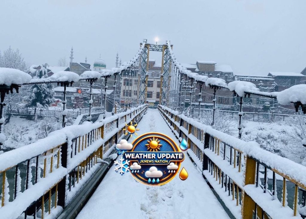 Heavy Snowfall Expected in North Kashmir and Surrounding Areas This Afternoon Due to Western Disturbance